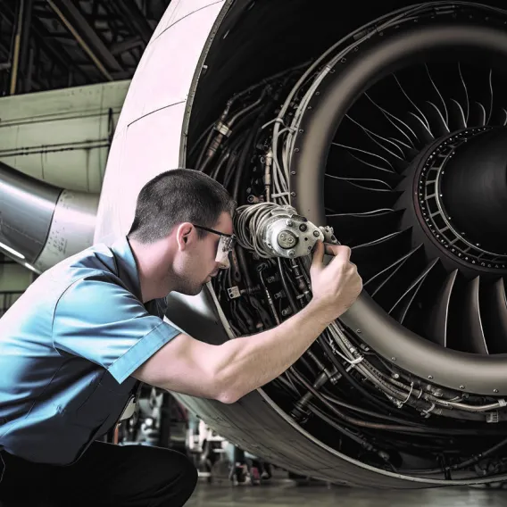 Manteniment Aeromecànic d'avions amb motor de turbina